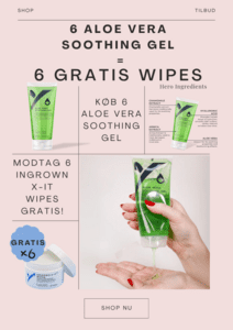 6 Aloe Vera Soothing Gel + 6 GRATIS Ingrown x-it Wipes