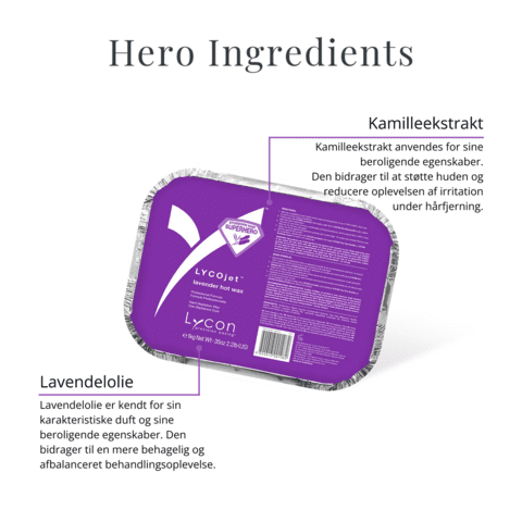 1HL0111 | LYCOJET LAVENDER HOT WAX 1 KG - KATEGORI SUPERHERO - Vægt 1kg