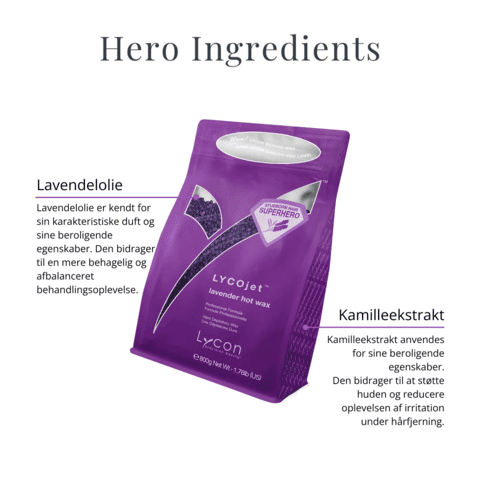 1PL0111 |  LYCOjet Lavender Hot Wax Beads 800gr -  KATEGORI  SUPERHERO Vægt 0,8kg