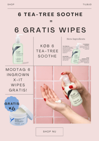 6 Tre-Tree Soothe + 6 GRATIS Ingrown x-it Wipes